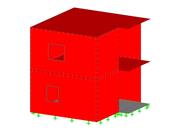 Cottage Made of Laminated Square Planks